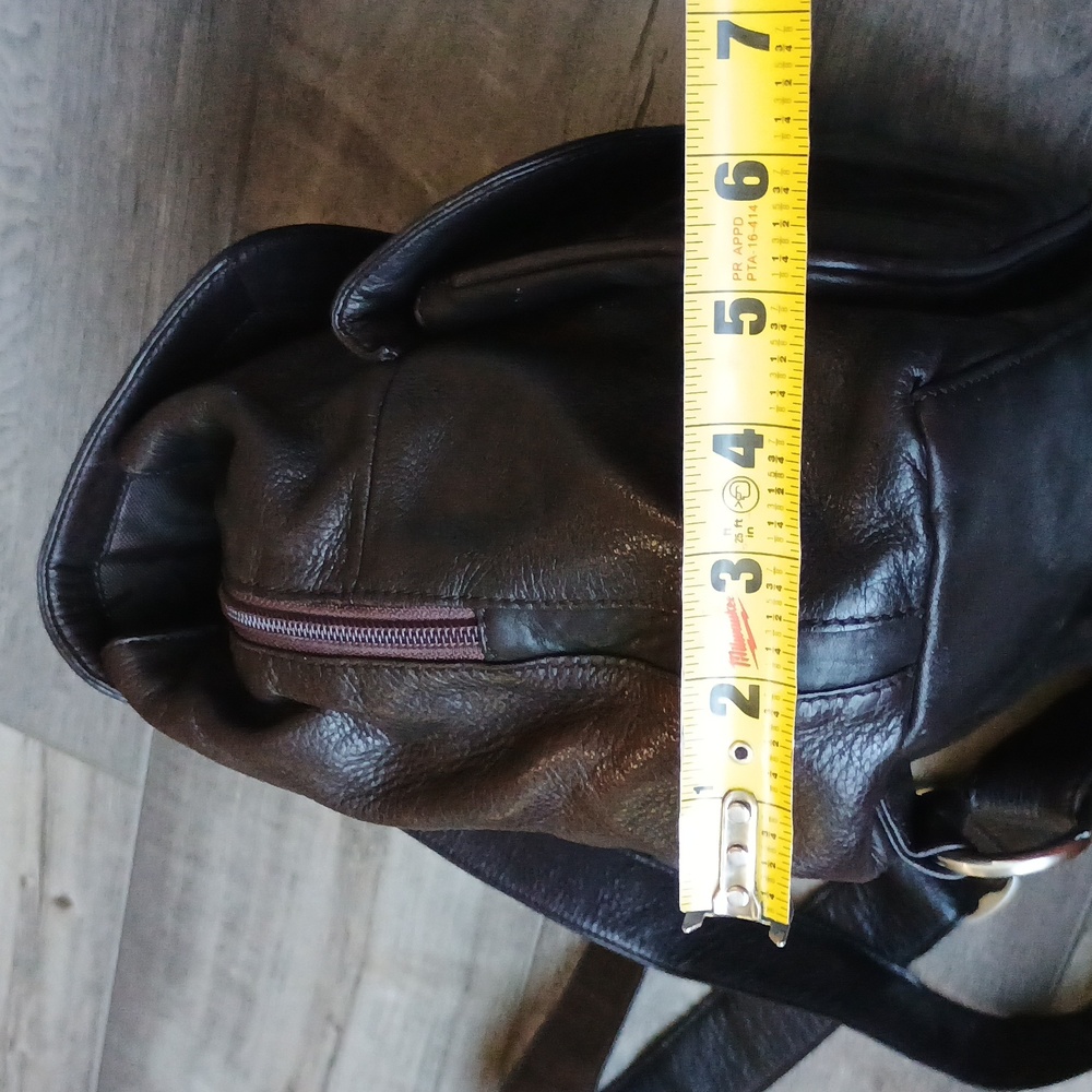 Osgoode Marley Elegant Dark Brown Leather Purse Backpack - Picture 14 of 16